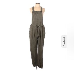 Wallflower Olive Green Overalls Jumpsuit with Tie Waist Large